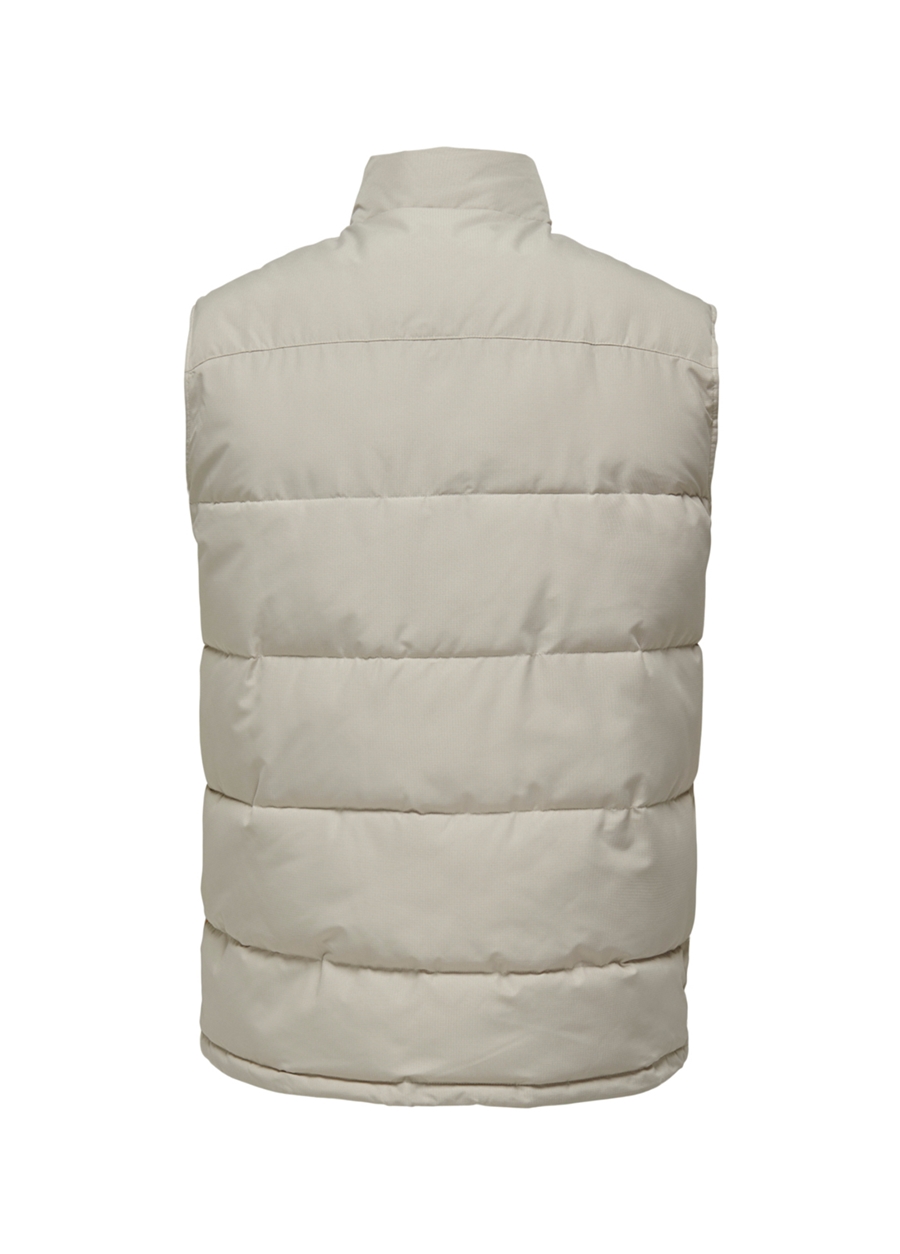 Only & Sons Açık Bej Erkek Yelek ONSJAKE QUILTED VEST OTW_1