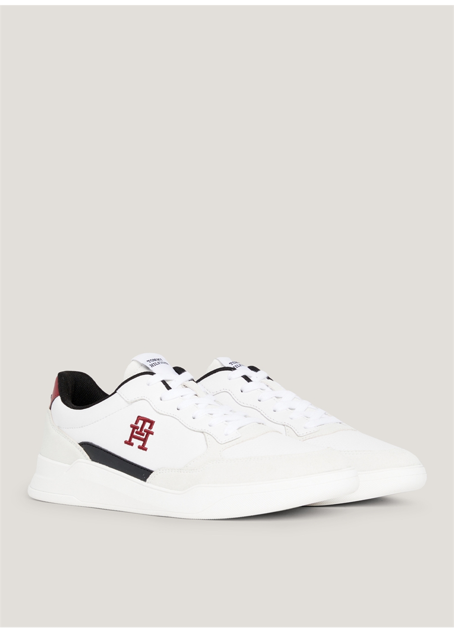 Tommy Hilfiger Beyaz Erkek Deri Sneaker ELEVATED CUPSOLE LTH MIX_2