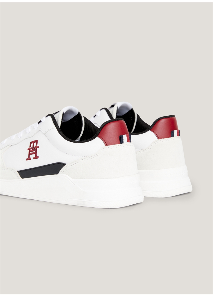 Tommy Hilfiger Beyaz Erkek Deri Sneaker ELEVATED CUPSOLE LTH MIX_4