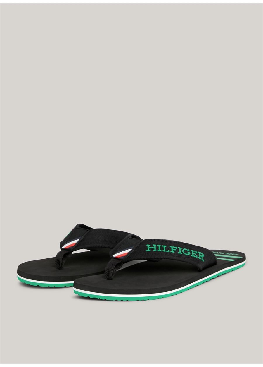 Tommy Hilfiger Siyah Erkek Plaj Terliği SPORTY HILFIGER BEACH SANDAL_2