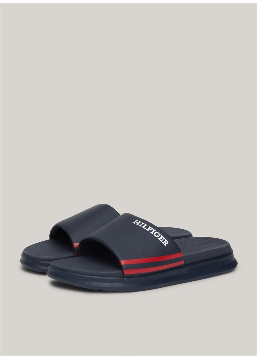 Tommy Hilfiger Lacivert Erkek Plaj Terliği DUAL DENSITY HILIFGER POOL SLIDE_2