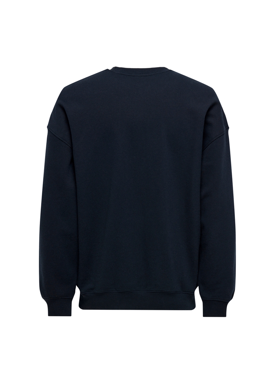 Only & Sons O Yaka Siyah Erkek Sweatshırt ONSLAWSON LIFE VINTAGE CREW NECK SW_1