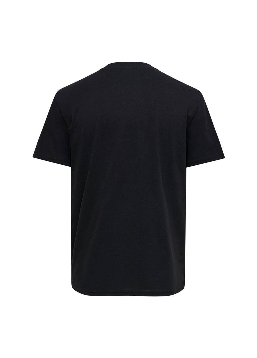 Only & Sons O Yaka Baskılı Siyah Erkek T-Shirt ONSLEX LIFE REG PHOTOPRINT SS TEE