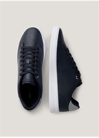 Tommy Hilfiger Lacivert Erkek Sneaker COURT CUP LTH PERF DETAIL_3