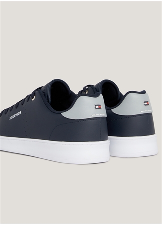 Tommy Hilfiger Lacivert Erkek Sneaker COURT CUP LTH PERF DETAIL_4