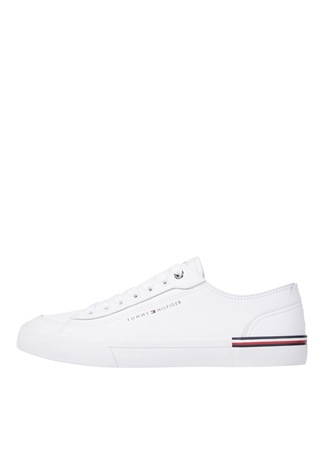 Tommy Hilfiger Beyaz Erkek Sneaker CORPORATE VULC LEATHER_0