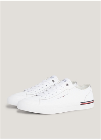 Tommy Hilfiger Beyaz Erkek Sneaker CORPORATE VULC LEATHER_2