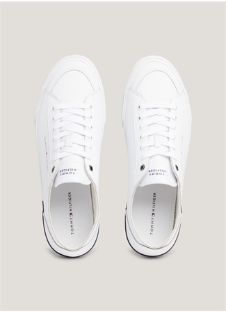 Tommy Hilfiger Beyaz Erkek Sneaker CORPORATE VULC LEATHER_3