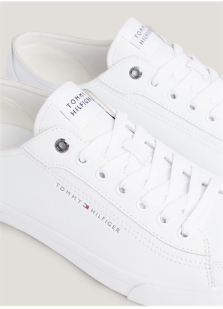 Tommy Hilfiger Beyaz Erkek Sneaker CORPORATE VULC LEATHER_4