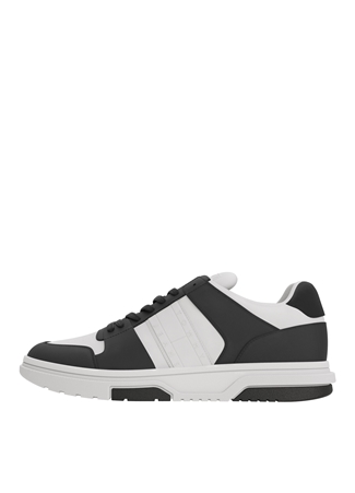 Tommy Hilfiger Siyah - Beyaz Erkek Deri Sneaker THE BROOKLYN LEATHER_0