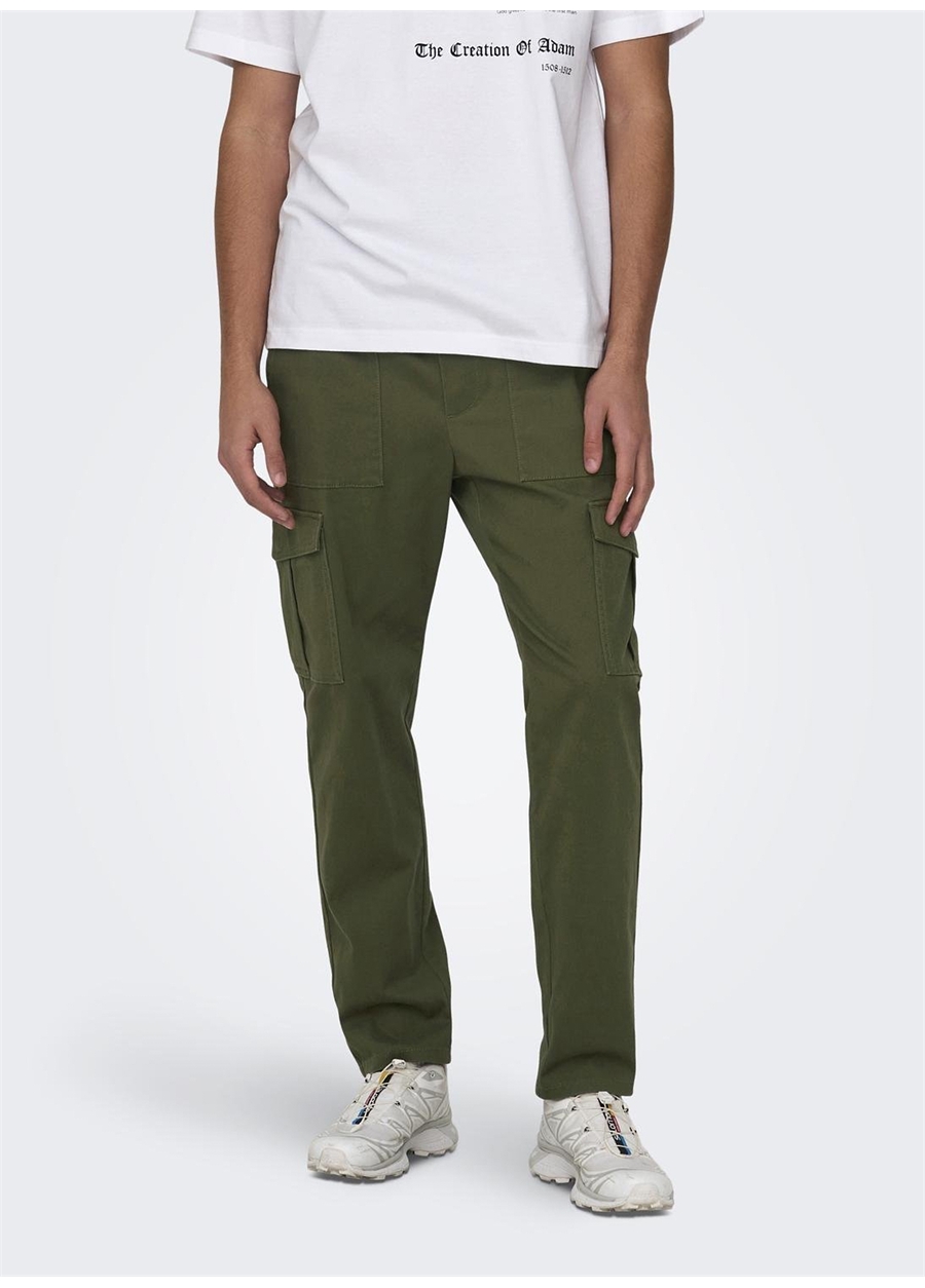 Only & Sons Dar Paça Haki Erkek Kargo Pantolon ONSLUC CARGO TAP 0121 PANT_1