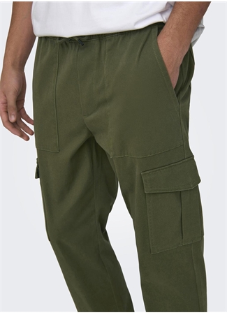 Only & Sons Dar Paça Haki Erkek Kargo Pantolon ONSLUC CARGO TAP 0121 PANT_2