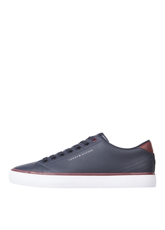 Tommy Hilfiger Lacivert Erkek Sneaker TH HI VULC CORE LOW LEATHER