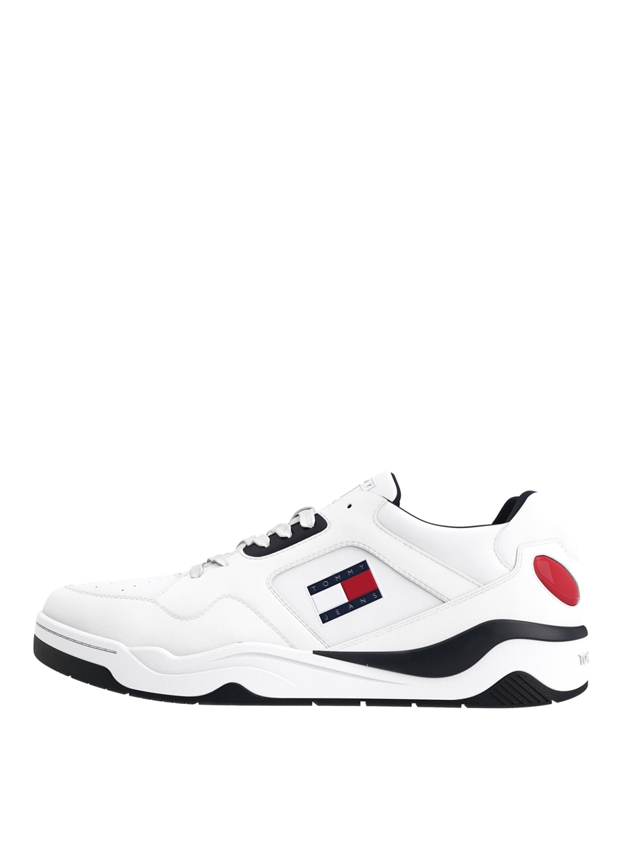 Tommy Hilfiger Beyaz Erkek Deri Sneaker TJM LOGO EXECUTION BASKET_0