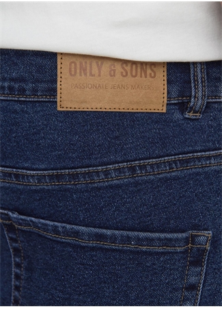 Only & Sons Yüksek Bel Dar Koyu Mavi Erkek Denim Pantolon ONSWARP SKINNY MBD 7986 BJ DNM VD_4