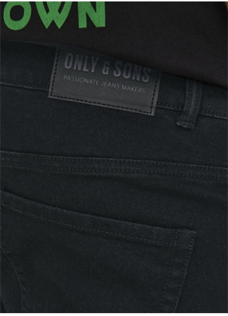 Only & Sons Yüksek Bel Dar Siyah Erkek Denim Pantolon ONSWARP SKINNY BLKD 7988 BJ DNM VD_1