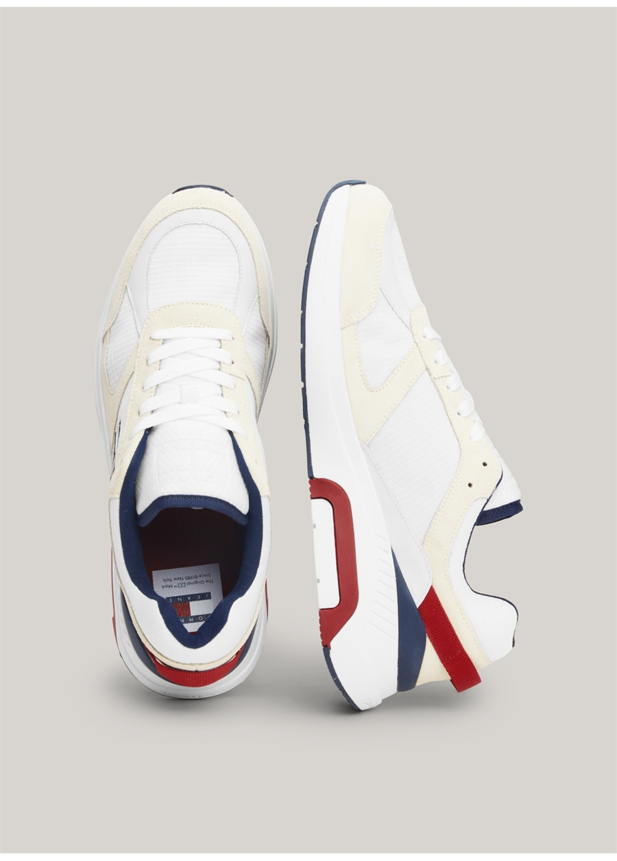 Tommy Hilfiger Ekru Erkek Süet Sneaker TJM RUNNER COMBINED_2