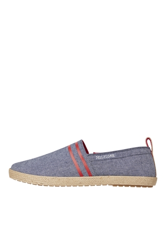 Tommy Hilfiger Mavi Erkek Keten Espadril HILFIGER ESPADRILLE C CHAMBRAY