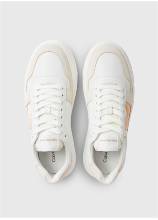 Calvin Klein Beyaz Kadın Deri Sneaker YW0YW0141502S_3