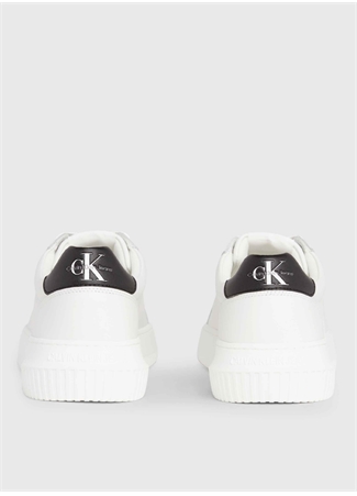 Calvin Klein Beyaz - Siyah Erkek Deri Sneaker CHUNKY CUPSOLE MONO LTH_3