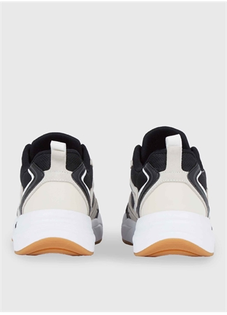 Calvin Klein Siyah - Ekru Erkek Deri Sneaker RETRO TENNIS SU-MESH_3