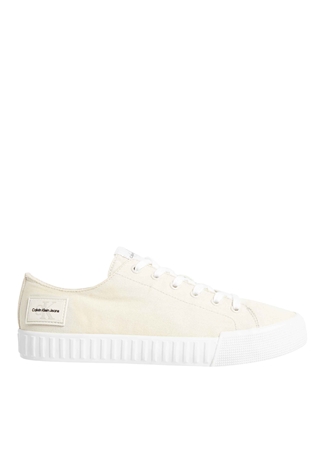 Calvin Klein Beyaz - Krem Erkek Sneaker SKATER VULC LOW LACEUP CS ML DIF_0