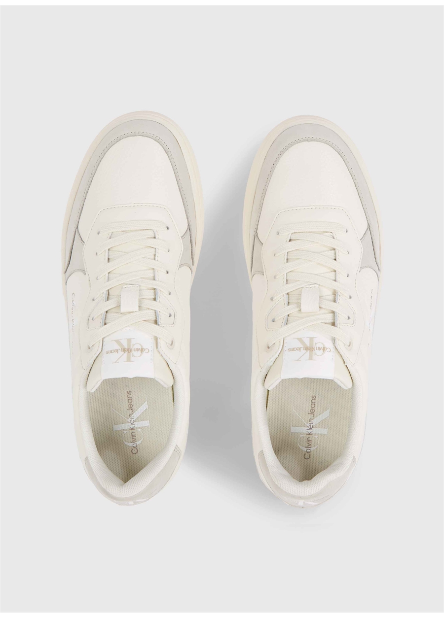 Calvin Klein Beyaz - Krem Erkek Deri Sneaker CLASSIC CUPSOLE LOW LTH ML_2