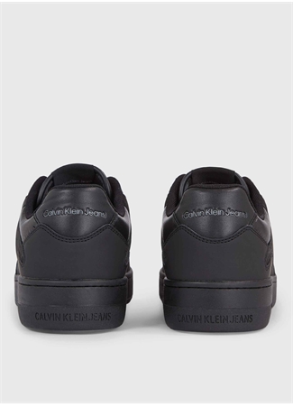 Calvin Klein Siyah Erkek Deri Sneaker BASKET CUPSOLE LOW LTH ML FAD_4