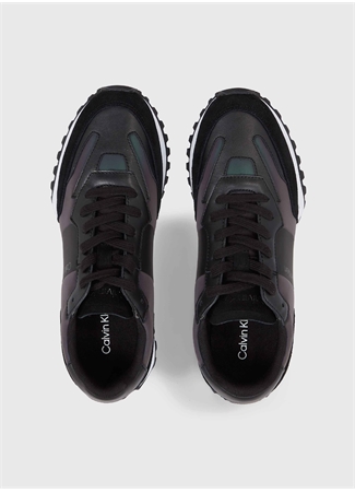 Calvin Klein Siyah Erkek Deri Sneaker LOW TOP LACE UP PET_3