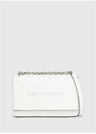 Calvin Klein Beyaz Kadın 16X25x6,5 Cm Çapraz Çanta K60K6118660LI_0