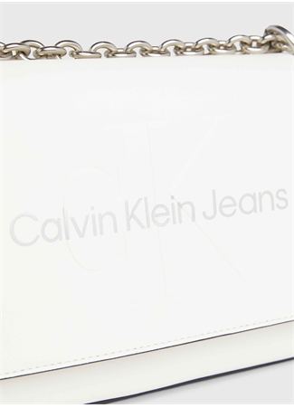 Calvin Klein Beyaz Kadın 16X25x6,5 Cm Çapraz Çanta K60K6118660LI_3