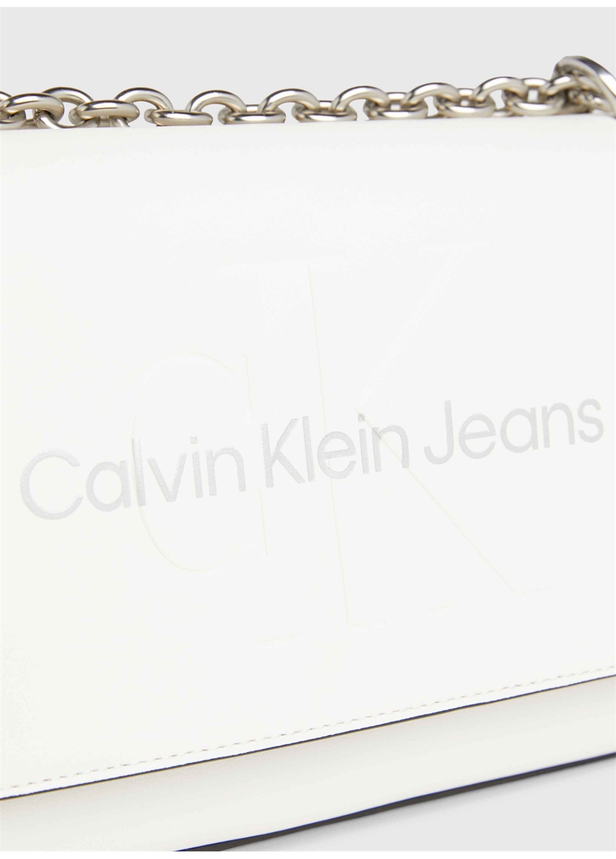 Calvin Klein Beyaz Kadın 16X25x6,5 Cm Çapraz Çanta K60K6118660LI_3