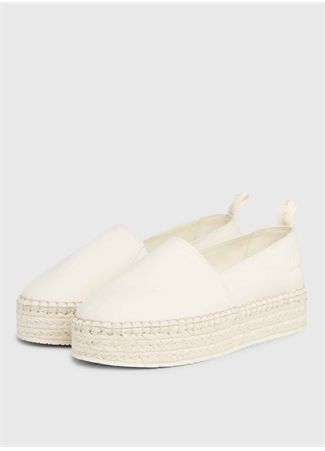 Calvin Klein Bej Kadın Pamuk Espadril YW0YW013780F9_2