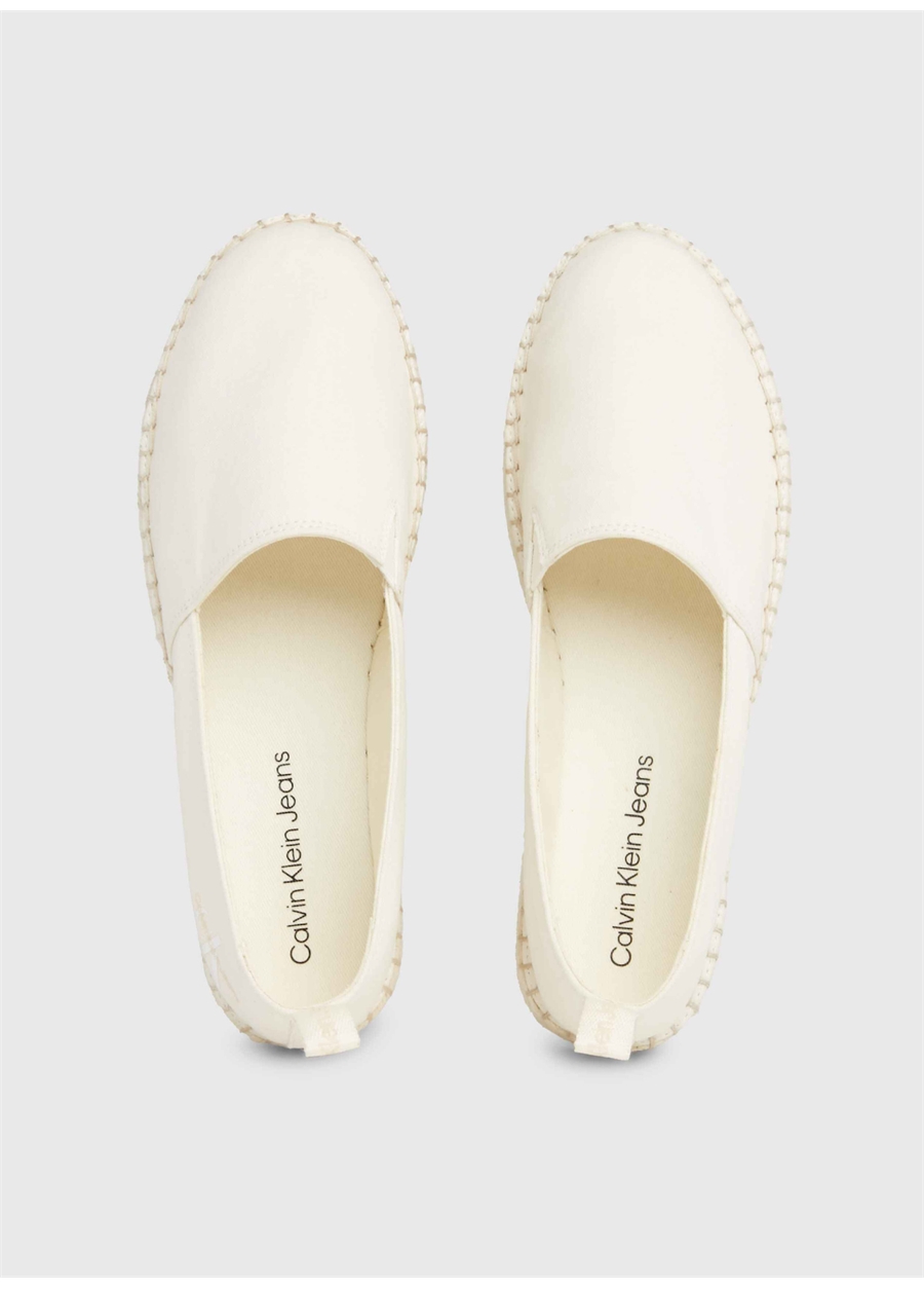 Calvin Klein Bej Kadın Pamuk Espadril YW0YW013780F9_3