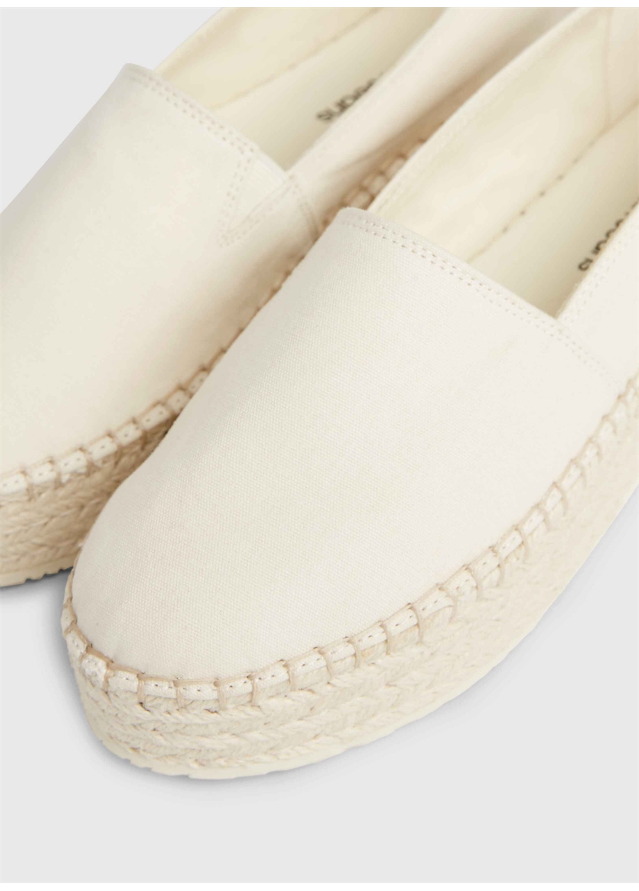 Calvin Klein Bej Kadın Pamuk Espadril YW0YW013780F9_6