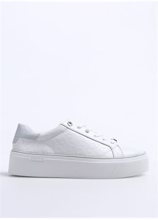 Calvin Klein Beyaz Kadın Deri Sneaker HW0HW018700K9_0