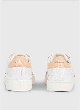 Calvin Klein Beyaz - Turuncu Kadın Deri Sneaker YW0YW0129602S_4