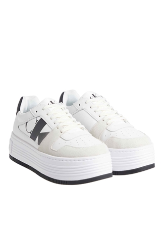 Calvin Klein Siyah - Beyaz Kadın Deri Sneaker YW0YW0130801W_1