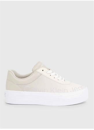 Calvin Klein Bej Kadın Deri Sneaker YW0YW012930GH