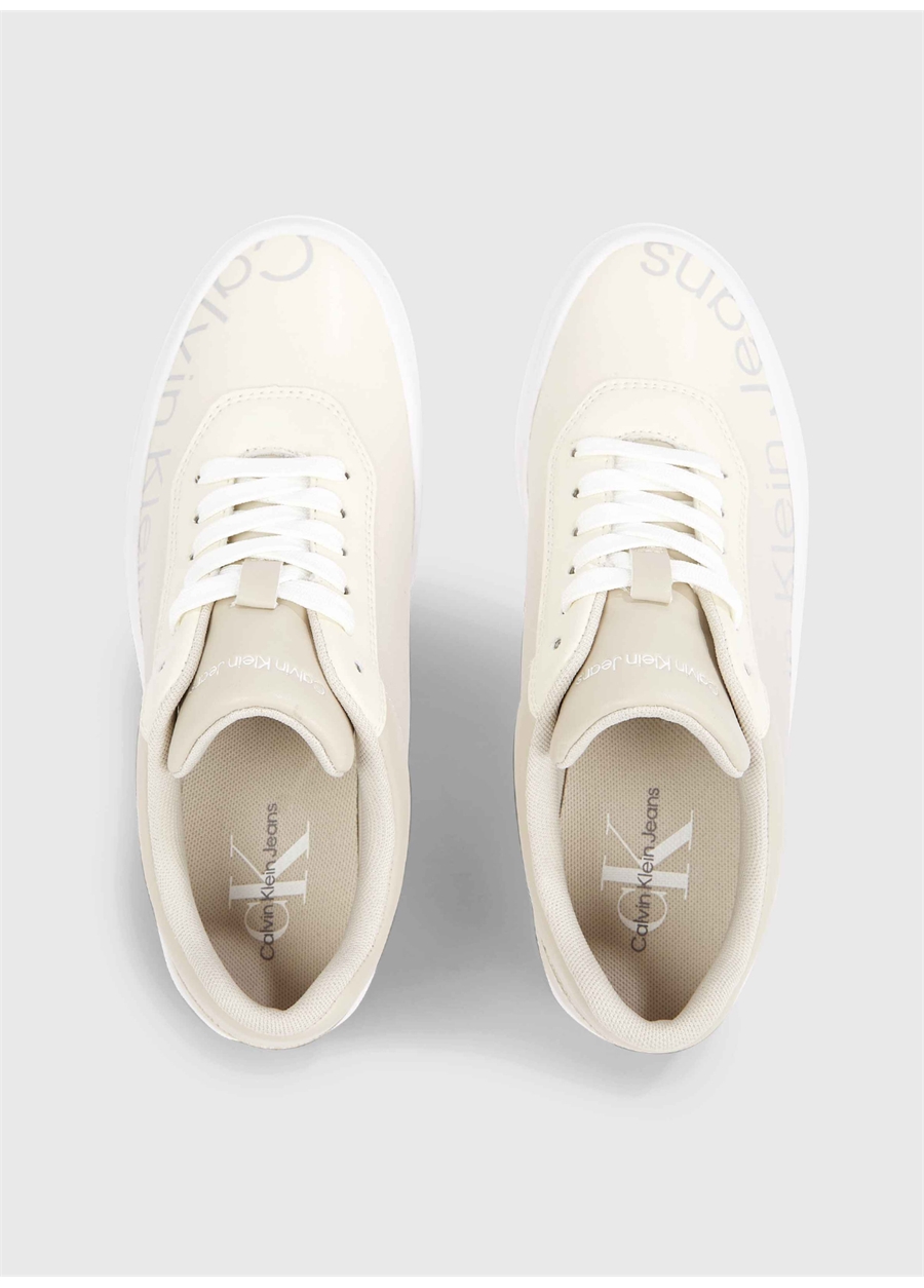 Calvin Klein Bej Kadın Deri Sneaker YW0YW012930GH_3