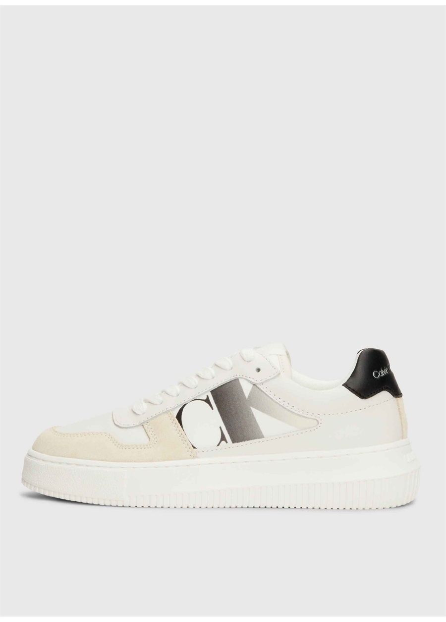 Calvin Klein Siyah - Beyaz Kadın Deri Sneaker YW0YW0144501W_1