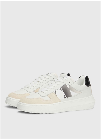 Calvin Klein Siyah - Beyaz Kadın Deri Sneaker YW0YW0144501W_2