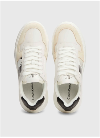 Calvin Klein Siyah - Beyaz Kadın Deri Sneaker YW0YW0144501W_3