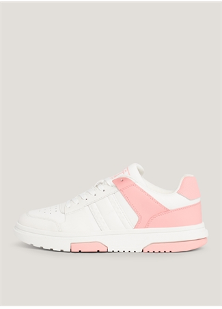 Tommy Hilfiger Beyaz - Pembe Kadın Deri Sneaker EN0EN02475TIC_1