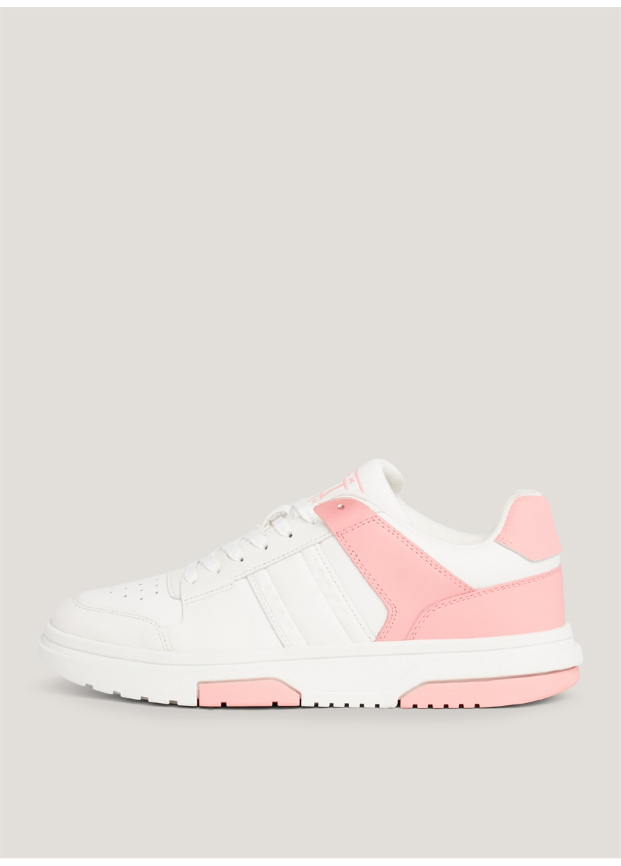 Tommy Hilfiger Beyaz - Pembe Kadın Deri Sneaker EN0EN02475TIC_1