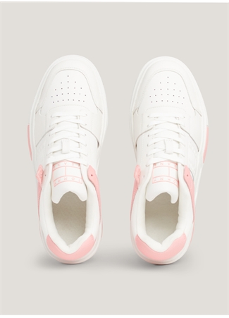 Tommy Hilfiger Beyaz - Pembe Kadın Deri Sneaker EN0EN02475TIC_2