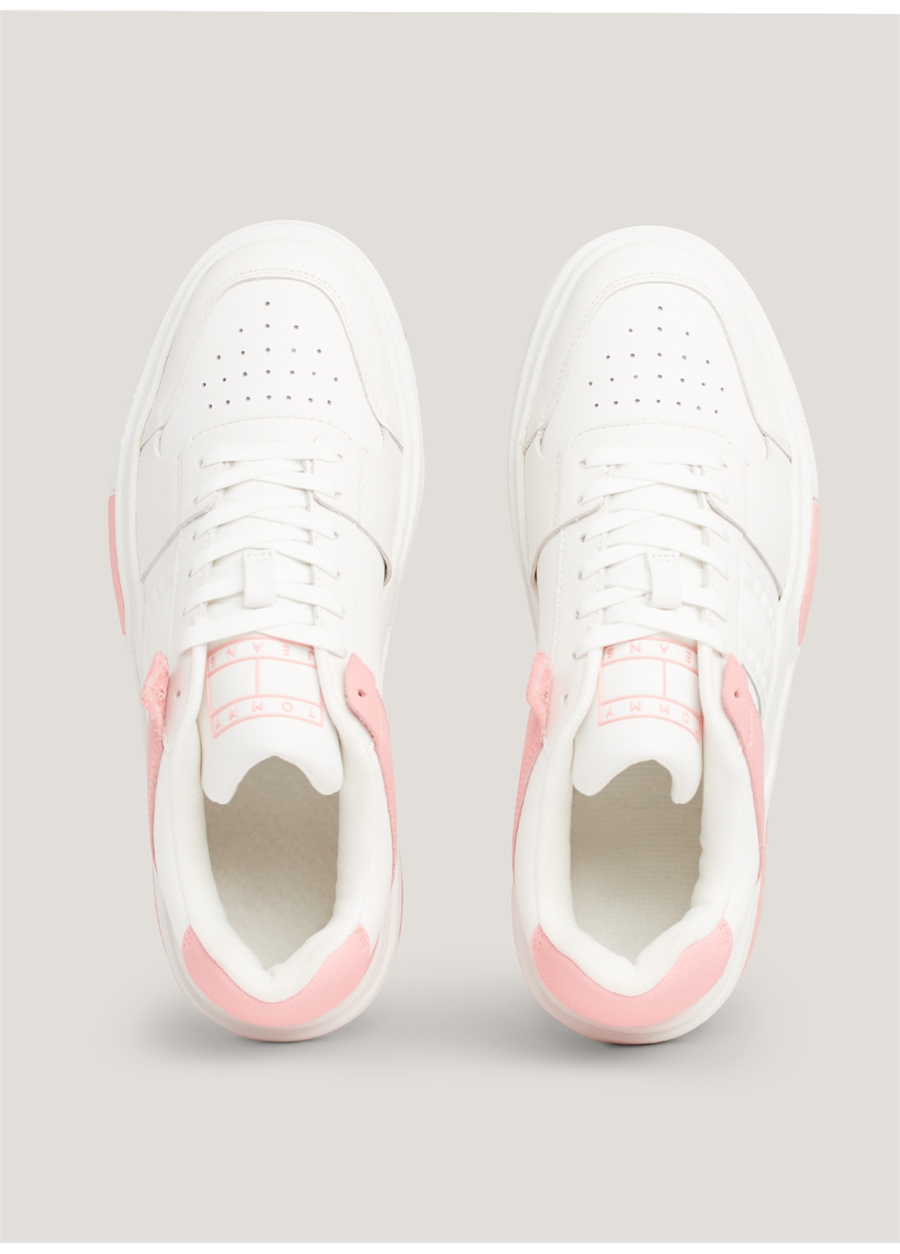 Tommy Hilfiger Beyaz - Pembe Kadın Deri Sneaker EN0EN02475TIC_2