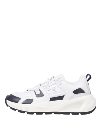 Tommy Hilfiger Lacivert - Beyaz Kadın Deri Sneaker FW0FW076510K4_0