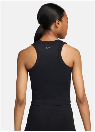 Nike Siyah Kadın Bisiklet Yaka Normal Kalıp Atlet FN2806-010-W NK ONE FITTED DF CROP_3