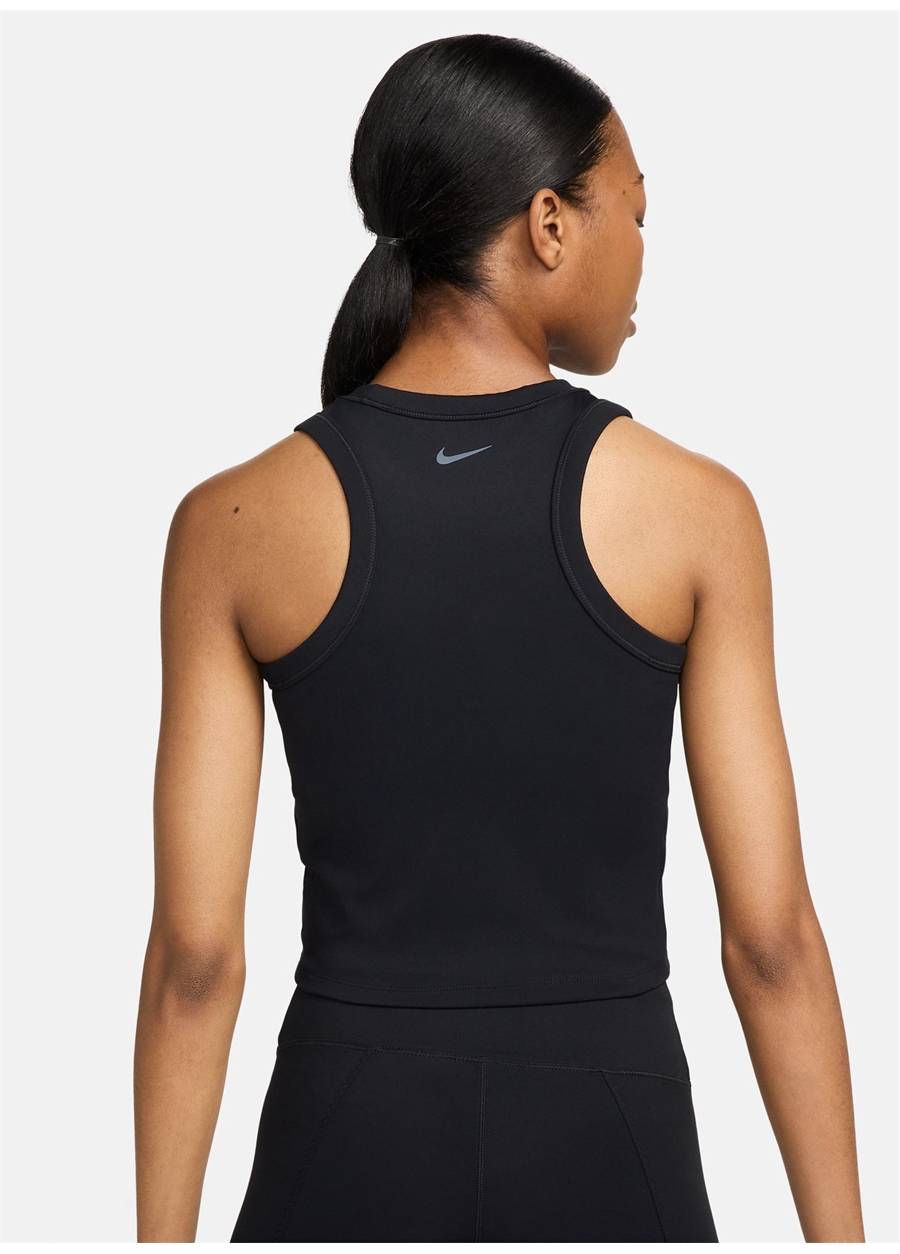 Nike Siyah Kadın Bisiklet Yaka Normal Kalıp Atlet FN2806-010-W NK ONE FITTED DF CROP_3